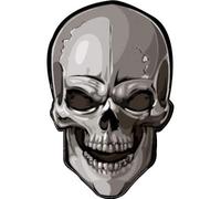 Autocollant tête de mort couleur 8-5 sticker - Taille : 8 cm