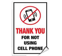 Autocollant « Thank You for Not Using A Cell Phone! Style 2 » Adhère à n'importe quelle surface