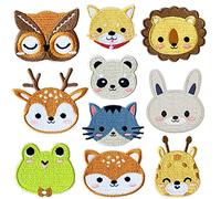 Autocollant Thermocollant Vetement, 10 Pièces Animal Patch Vetement, Ecusson a Coudre Enfant, Sticker Vetement Thermocollant, Ecusson Thermocollant