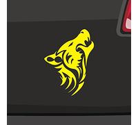 Autocollant tribal loup garou - Motif chien - En vinyle - 6 tailles et 21 couleurs