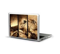 Autocollant Triptyque Autocollant pour ordinateur portable Motif guerre du monde