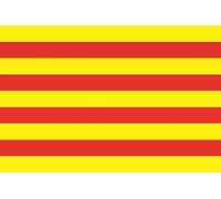 Autocollant U24 - Drapeau des Pyrenées orientales - 8 x 5 cm