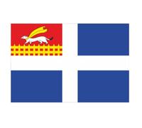 Autocollant U24 - Drapeau Saint Malo - 8 x 5 cm