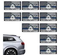 Autocollant USA Drapeau Américain Autocollants de Voiture - 10x Insignes de Pare-Chocs Drapeau Américain - Décoration de voiture d'application de la loi co