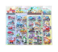 Autocollant Véhicule 3D | 4 Pièces 3D Créatifs En PVC Pour Cadeaux De Fête,Autocollants Transport Scrapbook Décalques,pour Agendas Étui de Téléphone Skateboard Faveurs