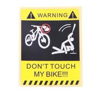 Autocollant Velo, Autocollant Vtt 3 pcs ne touchez pas mon vélo de moto de moto de moto de vélo de vélo de vélo de vélo imperméable autocollant réfléchissant autocollant décoratif cyclisme cyclisme(02