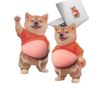 Autocollant Ventre Animal - Stickers Souples en Silicone 3D Ventre de Chien,Décalcomanies pour Gourde et Bouteille d'Eau,pour Journal Carnet Cahier Fournitures Scolaires Valise Ordinateur Portable