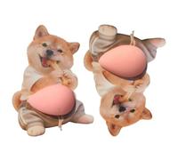 Autocollant Ventre De Chien - 3D En Silicone Souple Ventre De Chien,Décalcomanies pour Gourde et Bouteille d'Eau,pour Journal Carnet Cahier Fournitures Scolaires Valise Ordinateur Portable