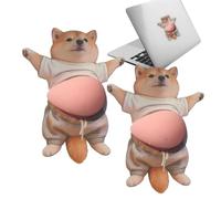 Autocollant Ventre De Chien - Stickers Souples en Silicone 3D Ventre de Chien,Décalcomanies pour Gourde et Bouteille d'Eau,pour Journal Carnet Cahier Fournitures Scolaires Valise Ordinateur Portable