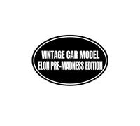 Autocollant vintage amusant anti-Elon édition Pre Madness - Autocollant en vinyle anti-Elon Musk pour pare-chocs de voiture, ordinateur portable, bagages, fenêtre (blanc 15,2 x 10,2 cm)