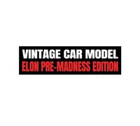 Autocollant vintage amusant anti-Elon édition Pre Madness - Autocollant en vinyle anti-Elon Musk pour pare-chocs de voiture, ordinateur portable, bagages, fenêtre (rouge, 27,4 x 7,6 cm)