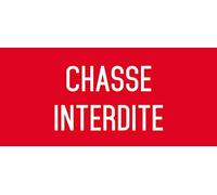 Autocollant vinyl - Chasse interdite - L.200 x H.100 mm