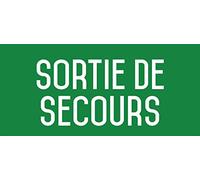 Autocollant vinyl - Evacuation sortie de secours - L.200 x H.100 mm