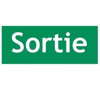 Autocollant vinyl - Evacuation sortie - L.200 x H.100 mm