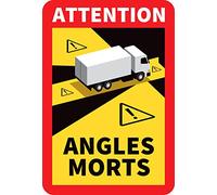 Autocollant vinyl waterproof - Angles morts sur les véhicules lourds - L.170 x H.250 - X 12
