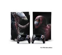 Autocollant vinyle Captain America Iron Man Venom PS5dg-0013 pour console PS5 Disk Edition et 2 manettes
