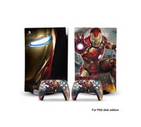 Autocollant vinyle Captain America Iron Man Venom PS5dg-0015 pour console PS5 Disk Edition et 2 manettes
