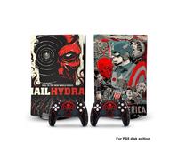 Autocollant vinyle Captain America Iron Man Venom PS5dg-0357 pour console PS5 Disk Edition et 2 manettes