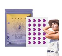 Autocollant Visage, Patch Rappel Solaire Anti UV, Décalcomanie Corporelle Imperméable Portable en Forme Cœur pour Sports Vacances Plage et Visage