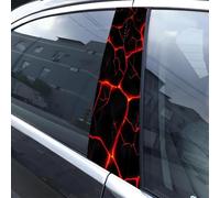 Autocollant visuel 3D fissuré pour décoration de pilier B compatible avec les structures de porte de voiture standard (B)