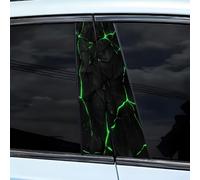 Autocollant visuel 3D fissuré pour décoration de pilier B compatible avec les structures de portière de voiture standard (A)