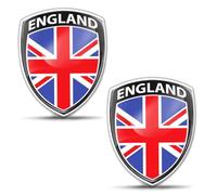 Autocollant Voiture 3D Réfléchissant, 2 Pcs Badge Stickers UK Drapeau Emblème, Union Jack Flag Accessoires de Décoration, Argent, pour Auto Moto