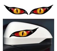 Autocollant Voiture, Autocollant réfléchissant 3D mauvais yeux, Autocollant Voiture Humour, Autocollant Monster, Intéressant Autocollant Moto, pour voiture moto casque rouge scooter