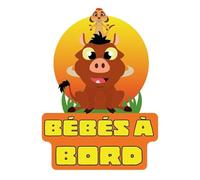 Autocollant Voiture Bébé à Bord, Duo Dessins Animés, Vinyle Qualité, Bébés et Fratrie à Bord, 100% Made in France