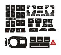 Autocollant Voiture Compatible Avec A3 8P 2004 2005 2006 2007 2008 Autocollants Intérieurs, Décoration Style Voiture Radio Climatisation Bouton Réparation Interrupteur Accessoires