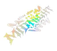 Autocollant Voiture Décalcomanie Décorative Stickers Accessoire Créatif Lettrage Gothique PETG Résistant Intempéries Convient aux Camping-Cars, Arc-en-Ciel