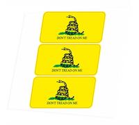 Autocollant Voiture - Don't Tread on me Gadsden Hard Hat Helmet - 3X 30x19mm - Sticker pour Voiture Tuning - Résistant aux intempéries - Vinyle Durable - Facile à Coller - Accessoire déco Original