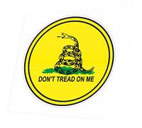 Autocollant Voiture - Gadsden drapeau Dont Tread on Me Round - 3X 30x30mm - Sticker Pour Voiture Tuning - Résistant aux intempéries - Vinyle durable - Facile à coller - Accessoire déco original