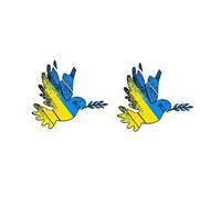 Autocollant Voiture,iSpchen 2pcs Autocollants Ukrainiens Autocollants Personnalisés Voiture Sticker Colombe De La Paix Car Stickers Drapeau Ukrainien Autocollants De Voiture Ukrainiens 9 * 10cm