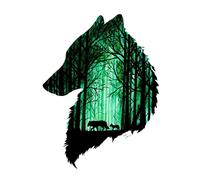 Autocollant Voiture,iSpchen 2pcs Loup Stickers Autocollant De Loup Sticker,étanche,RéfléChissant,PVC,Frais,Universel Autocollants Voiture Stickers Muraux Autocollant à Gratter 15x12cm