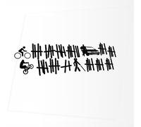 Autocollant Voiture - liste des Victimes - 190X60mm - Noir - Sticker pour Voiture Tuning - Résistant aux intempéries - Vinyle Durable - Facile à Coller - Accessoire déco Original