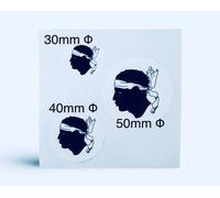 Autocollant voiture, moto blason ville drapeau Corse