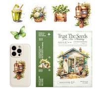 Autocollant Washi, Washi Sticker, Sticker Transparent Scrapbooking, Autocollant Transparent Scrapbooking, Paysages Naturels, pour Journaling, Journaux intimes, Albums et Carnets