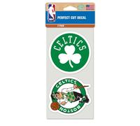 Autocollant Wincraft NBA Boston Celtics Perfect Cut (lot de 2) 4"""" x 4""""