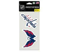 Autocollant WinCraft NHL Washington Capitals Perfect Cut (lot de 2) 4"""" x 4""""