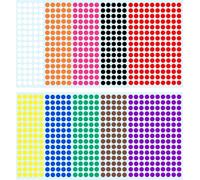 Autocollantes Rondes Étiquett, Gommettes Autocollantes Rondes, Pastille Autocollante de Couleur, pour Fournitures de Bureau Famille École Calendriers, 1500 Pieces, 10mm, 10 Couleurs