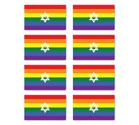 Autocollants : 100 x 60 mm - Drapeau - LGBTQ Israël - LGBTQ - pour voiture, ordinateur portable et plus encore