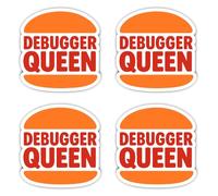 Autocollants : 150 mm, 4 pièces - Debugger Queen XXL programmeur sticker mural
