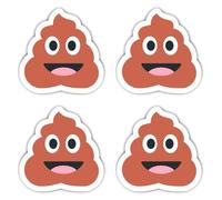 Autocollants : 150 mm, 4 pièces - Extra Large Autocollant Emoji émoticône