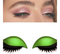 Autocollants 2 en 1 réutilisables pour ombre à paupières et faux cils, adaptés à toutes les formes d'yeux, pour un look naturel et sans effort (Deux paires vertes)