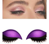 Autocollants 2 en 1 réutilisables pour ombre à paupières et faux cils, adaptés à toutes les formes d'yeux, pour un look naturel et sans effort (Une paire violette)