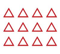 Autocollants : 25 mm, 12 pièces - Triangle de signalisation - (rouge/blanc) - Code de la route allemand