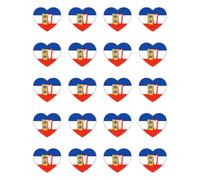 Autocollants : 25 mm - Lot de 20 autocollants en forme de cœur avec blason du Schleswig-Holstein en vinyle 25 mm 2,5 cm 20 pièces