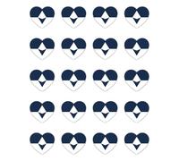 Autocollants : 25 mm - Lot de 20 autocollants en vinyle cœur drapeau Antarctique 25 mm (2,5 cm) résistant aux intempéries