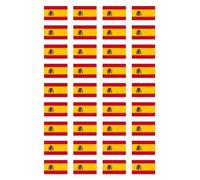 Autocollants : 25 x 15 mm, 36 pièces - Drapeau - Espagne - ES - pour voiture, valise, ordinateur portable et plus encore