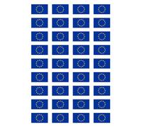 Autocollants : 25 x 15 mm, 36 pièces - Drapeau - Europe - UE - pour voiture, ordinateur portable et plus encore
